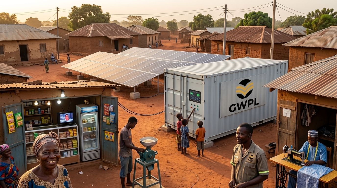 Community powered by solar mini grid